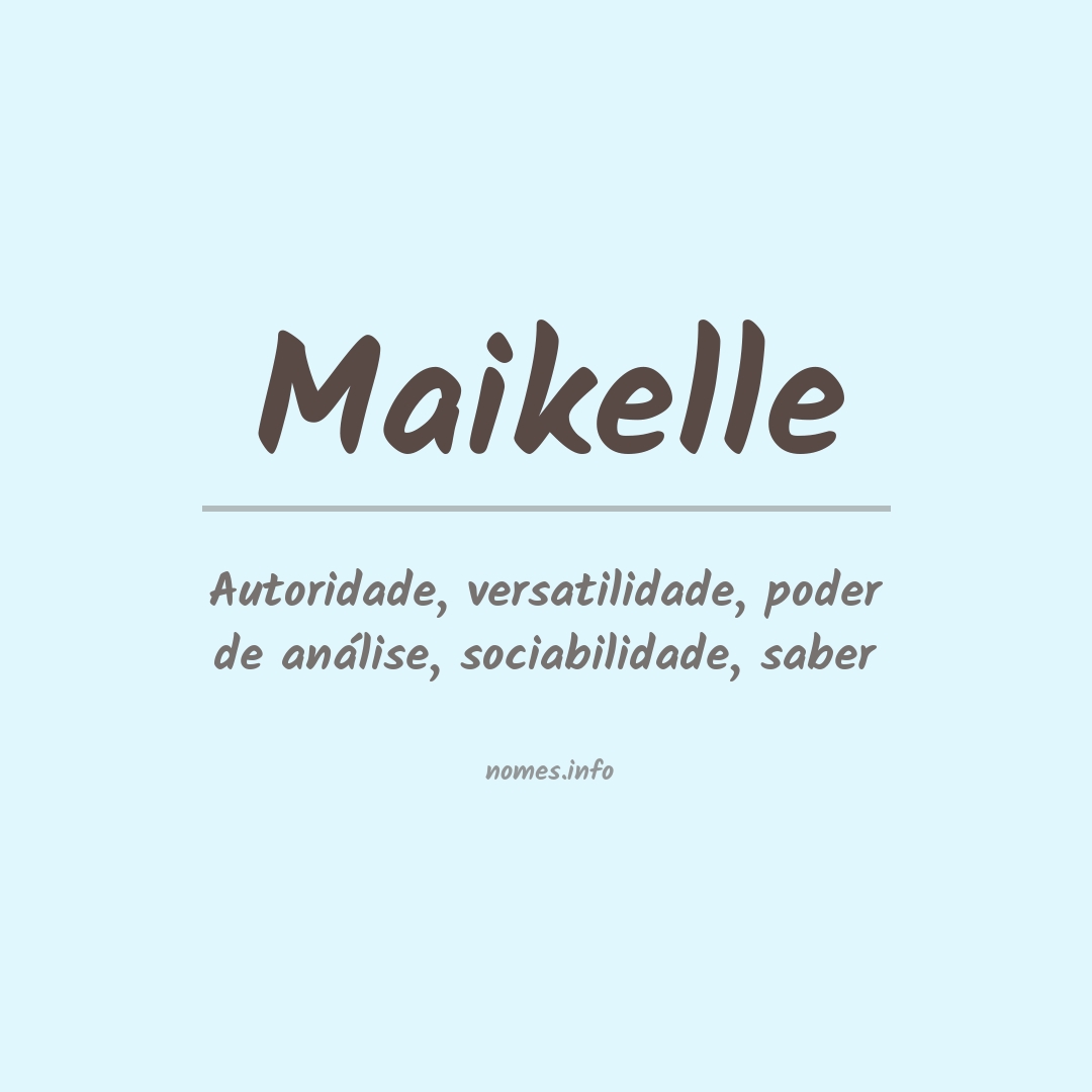 Significado do nome Maikelle
