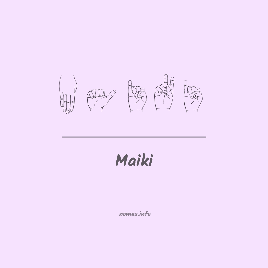 Maiki em Libras