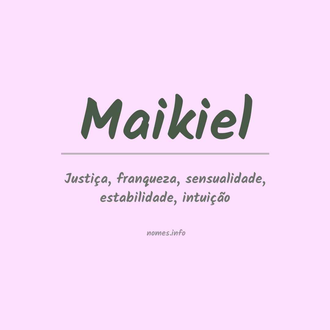 Significado do nome Maikiel