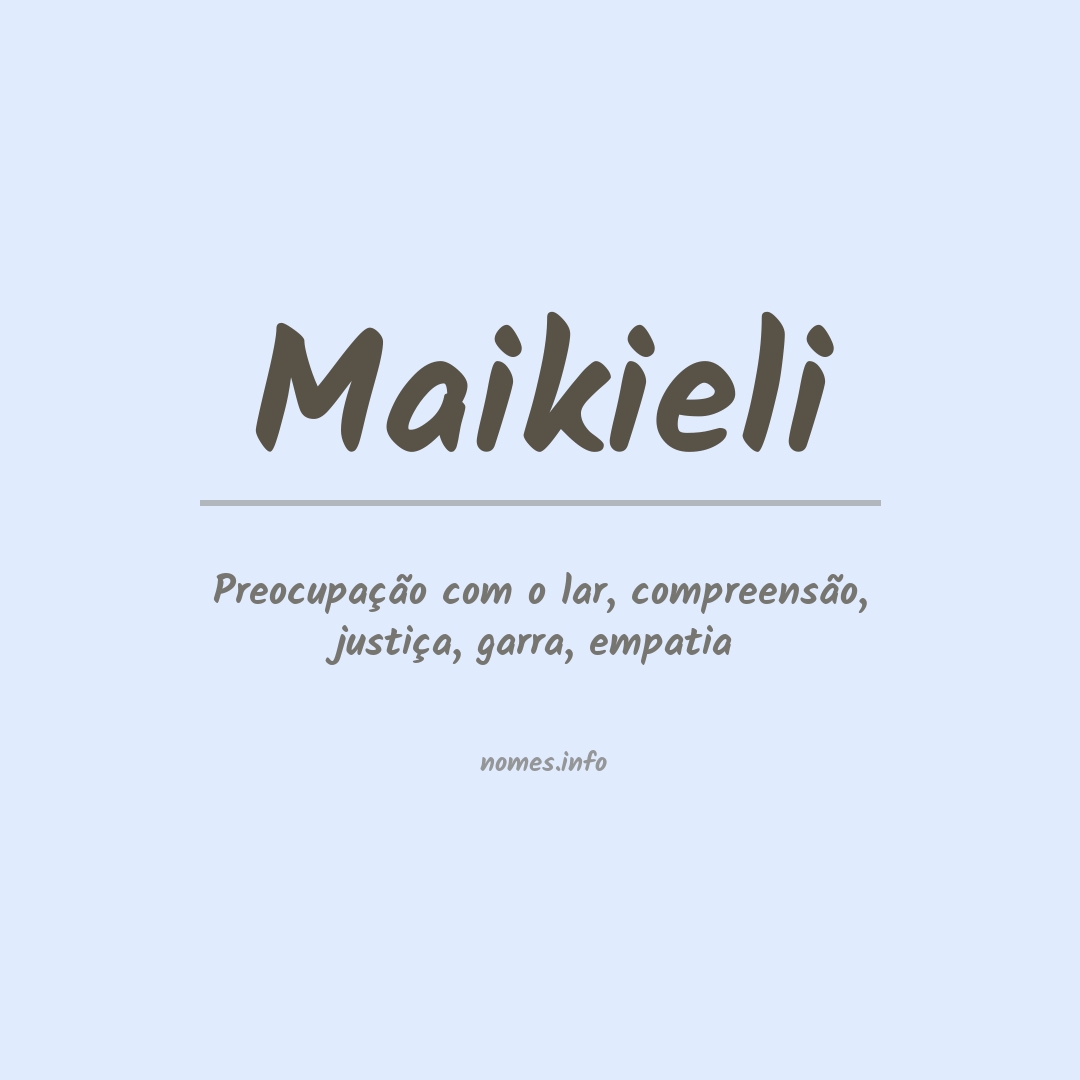 Significado do nome Maikieli