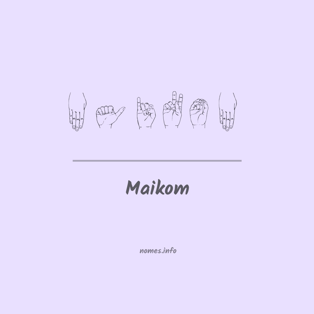 Maikom em Libras