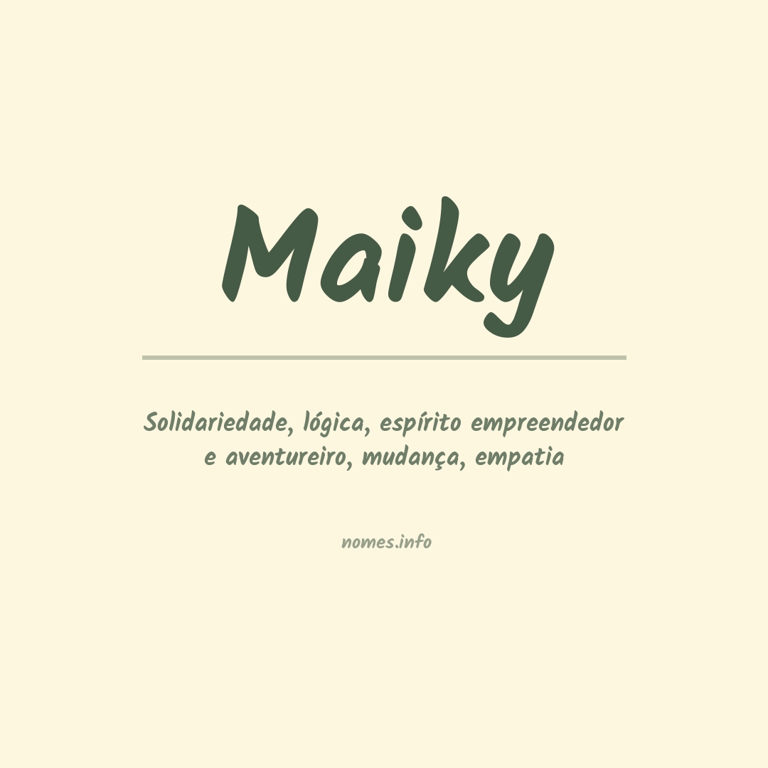 Significado do nome Maiky