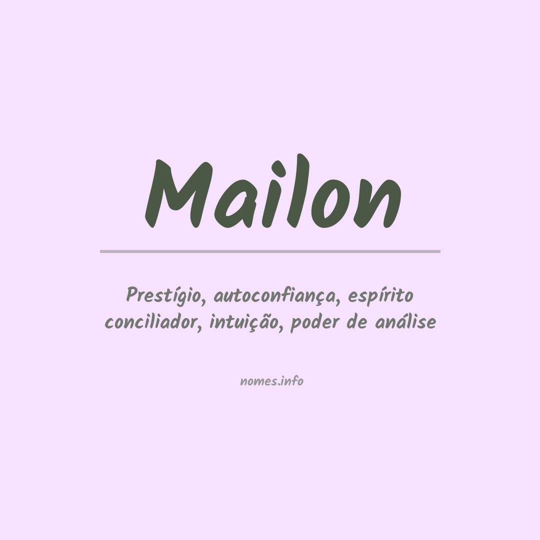 Significado do nome Mailon