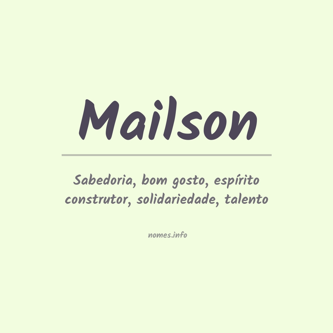 Significado do nome Mailson