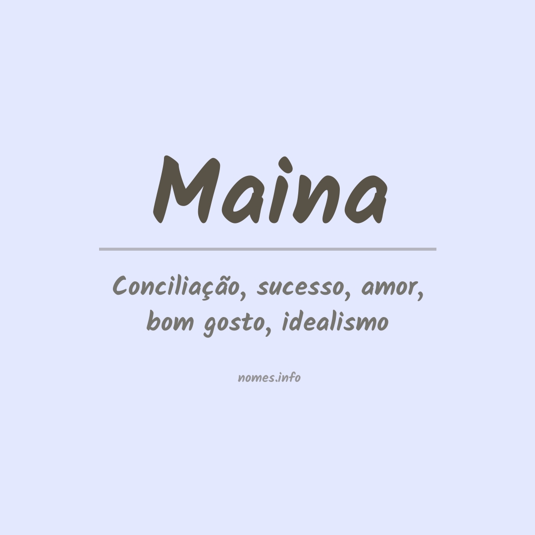 Significado do nome Maina