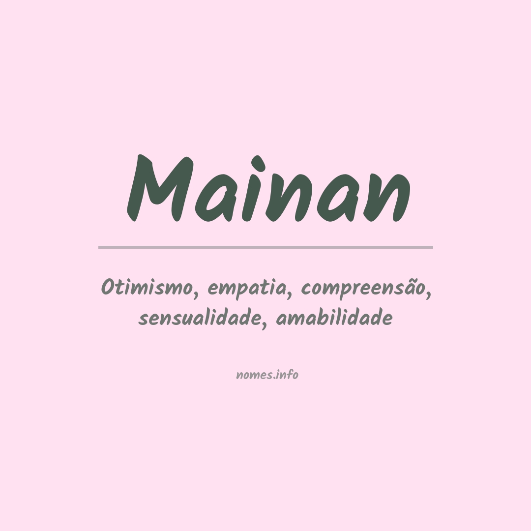 Significado do nome Mainan