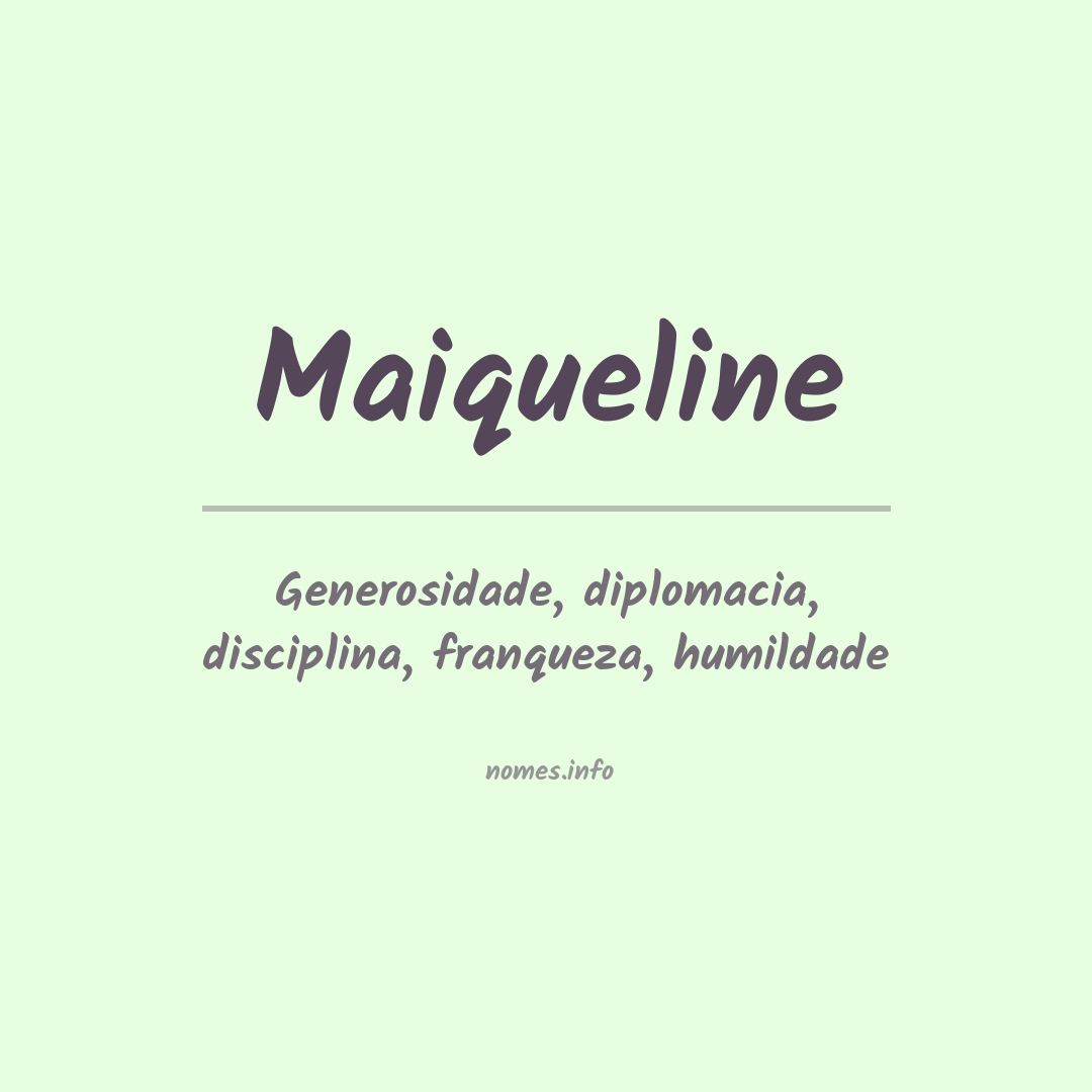 Significado do nome Maiqueline