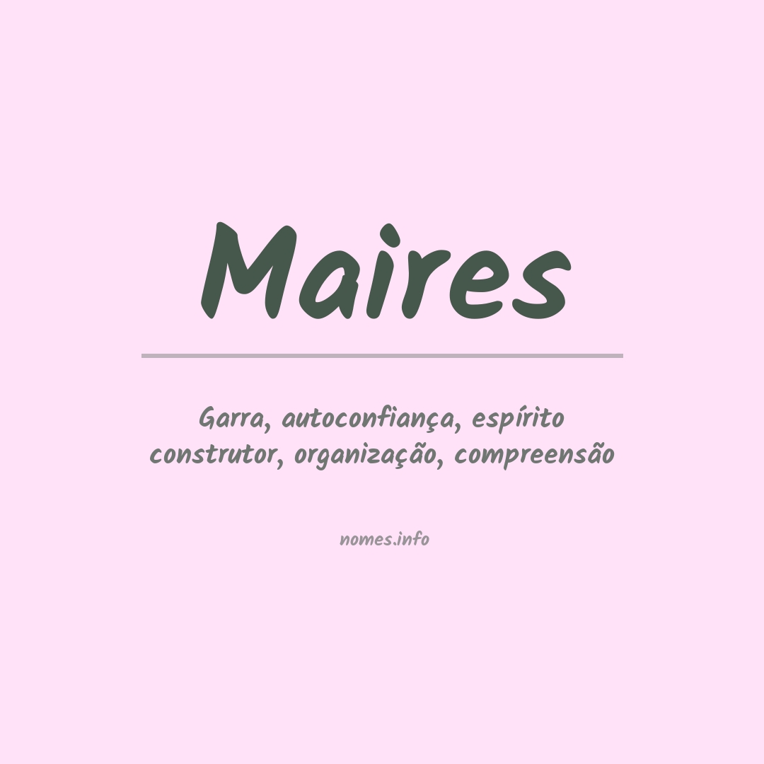 Significado do nome Maires