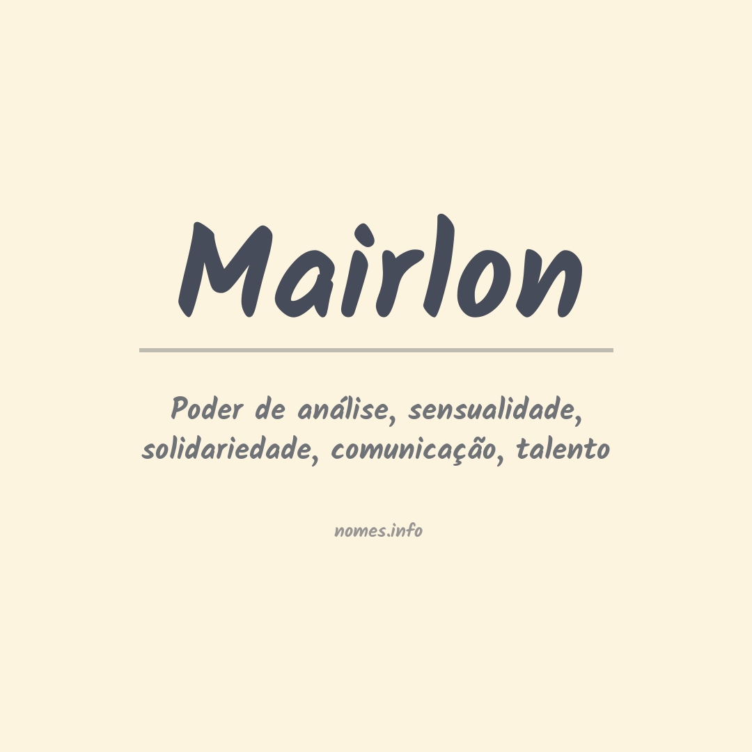 Significado do nome Mairlon