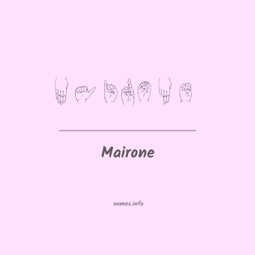 Mairone em Libras