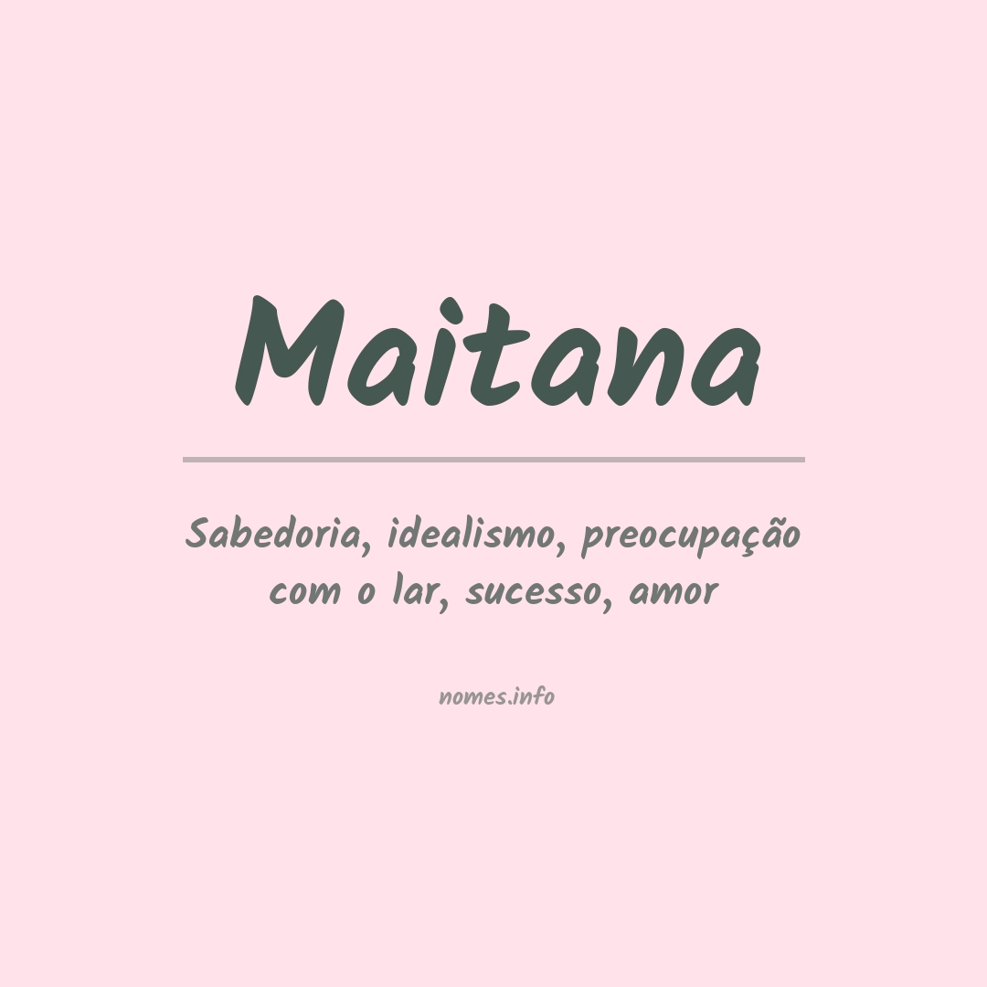 Significado do nome Maitana