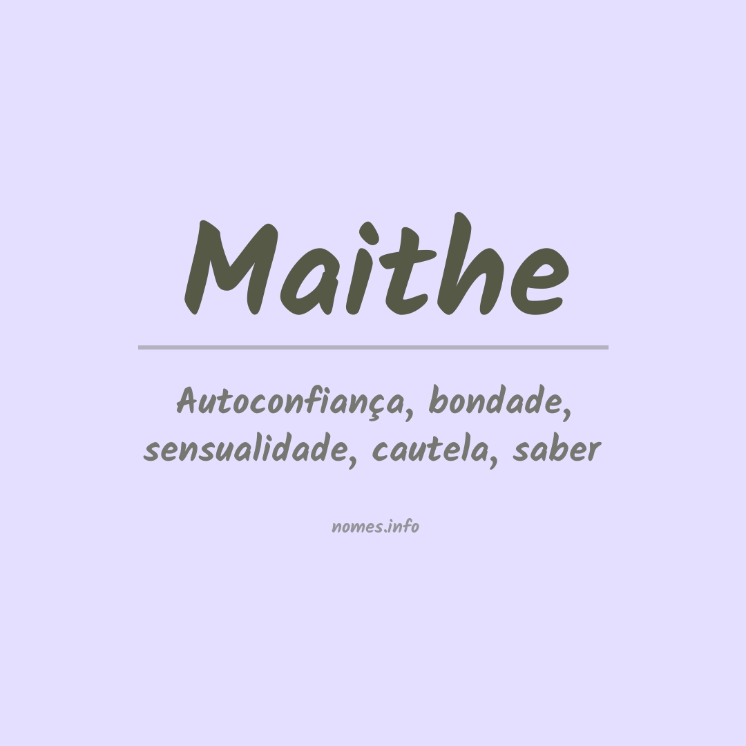 Significado do nome Maithe