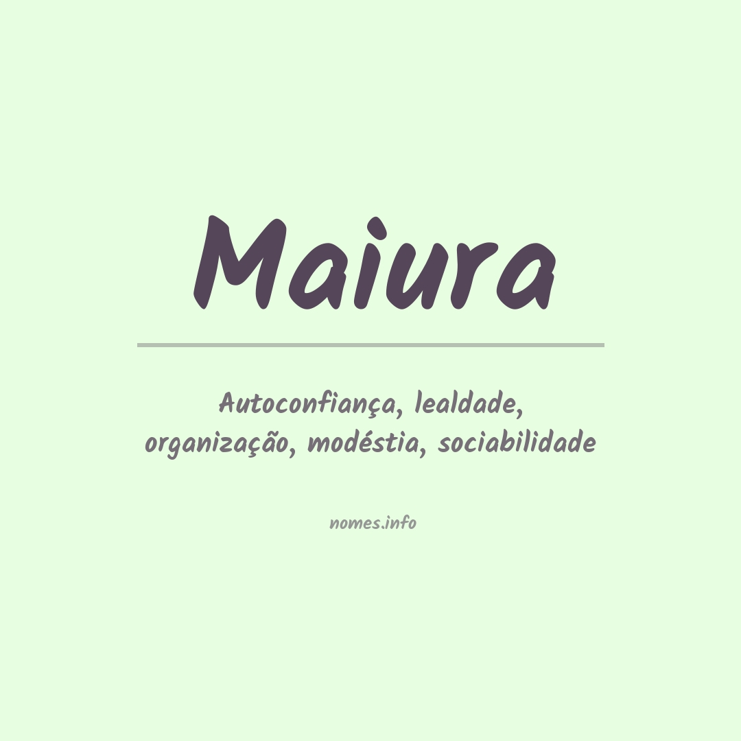 Significado do nome Maiura
