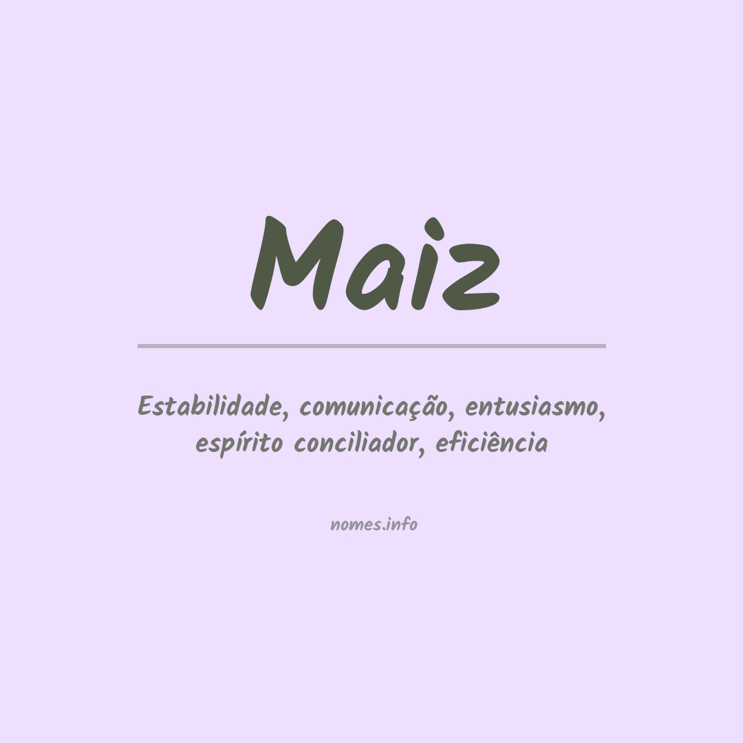 Significado do nome Maiz