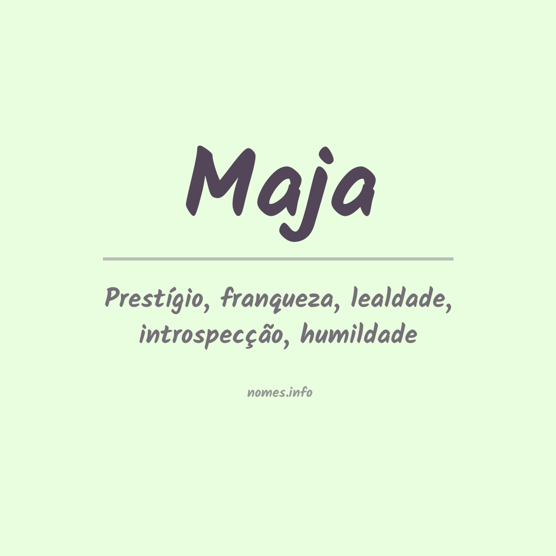 Significado do nome Maja