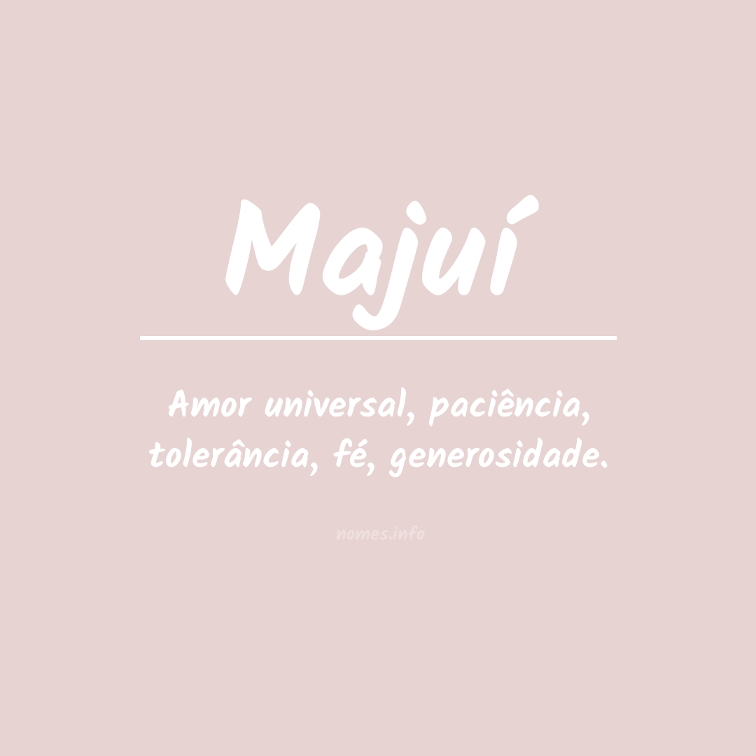 Significado do nome Majuí