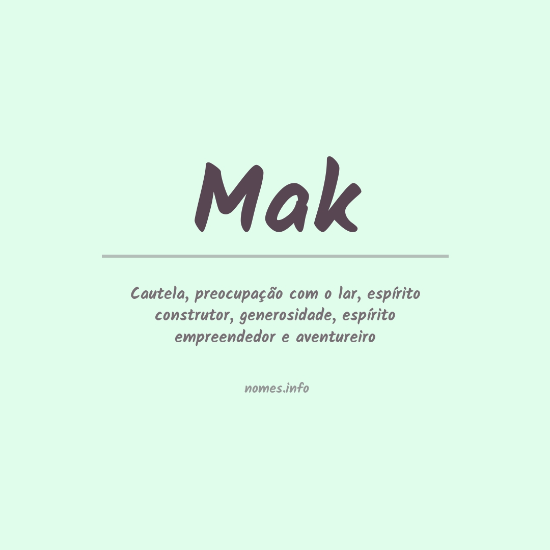 Significado do nome Mak