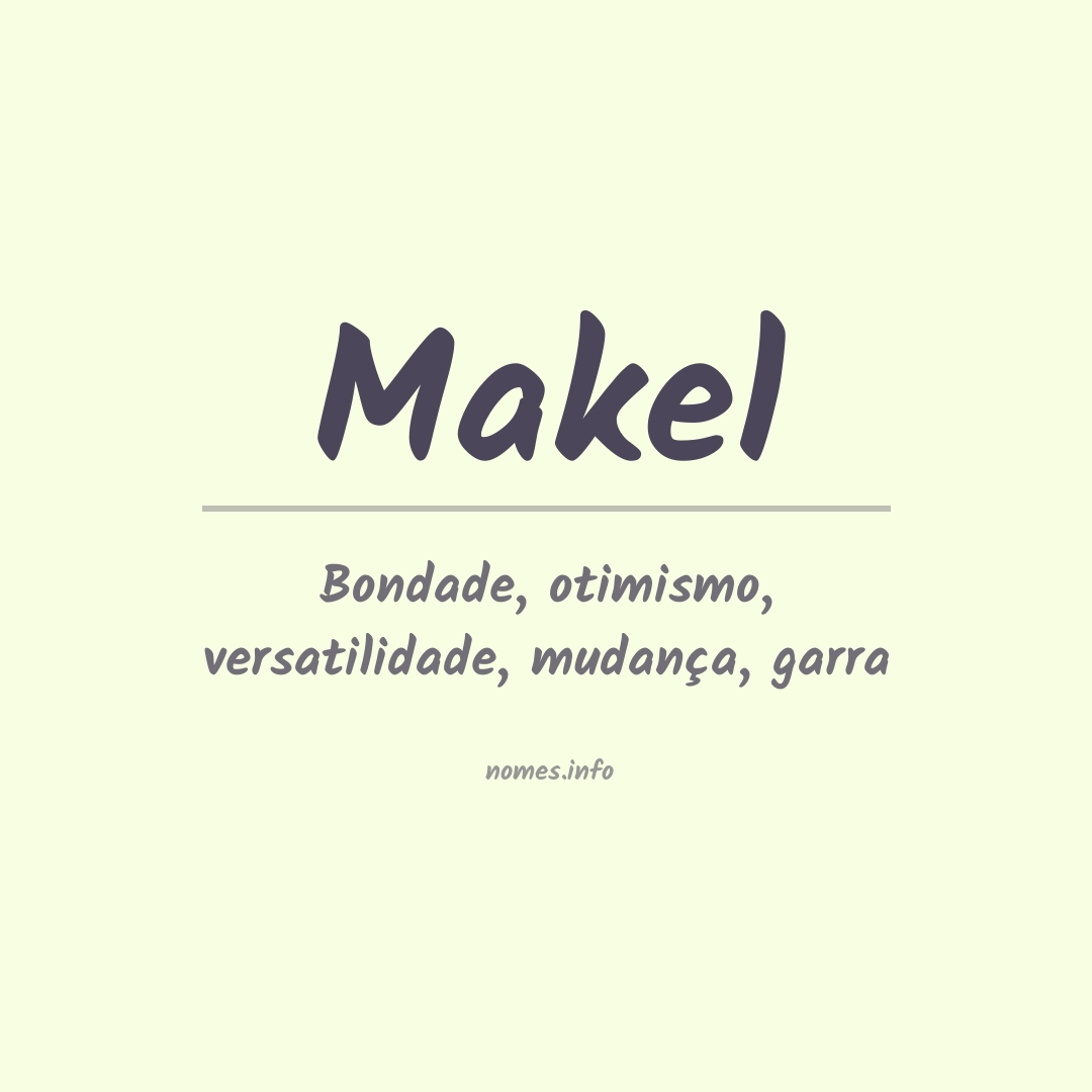 Significado do nome Makel