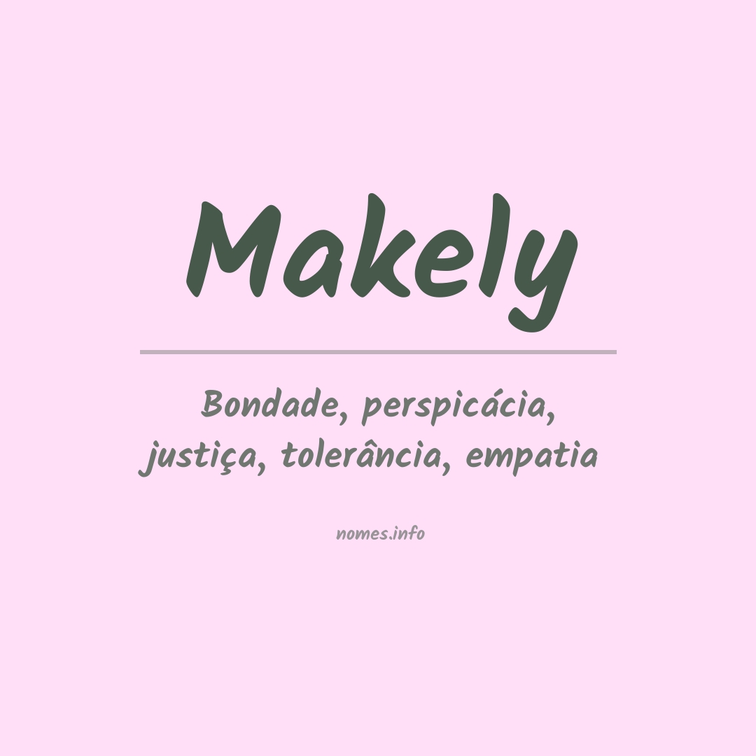 Significado do nome Makely