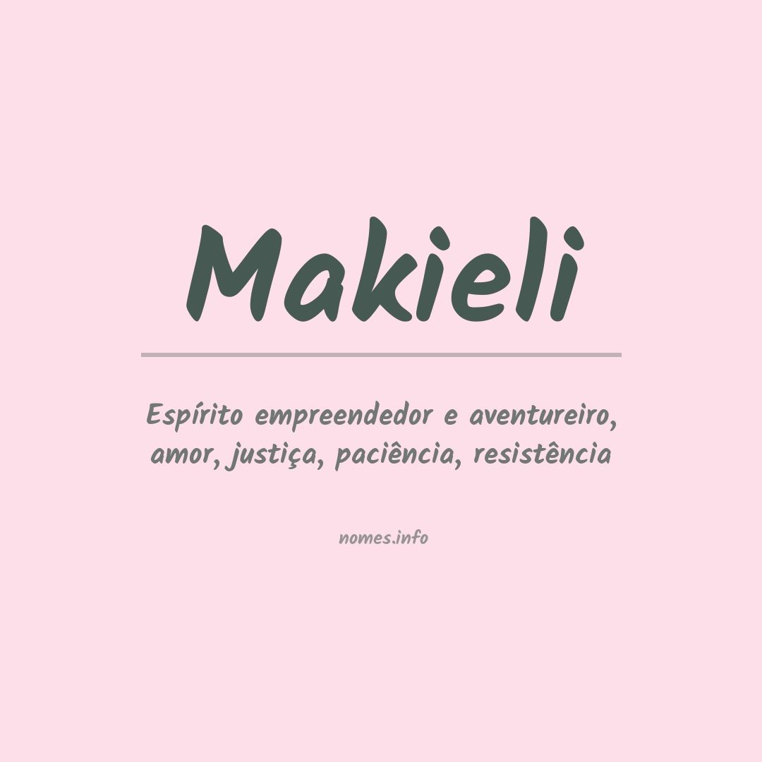 Significado do nome Makieli