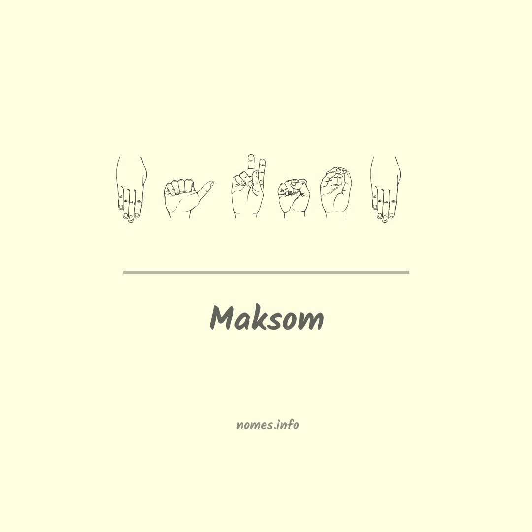 Maksom em Libras