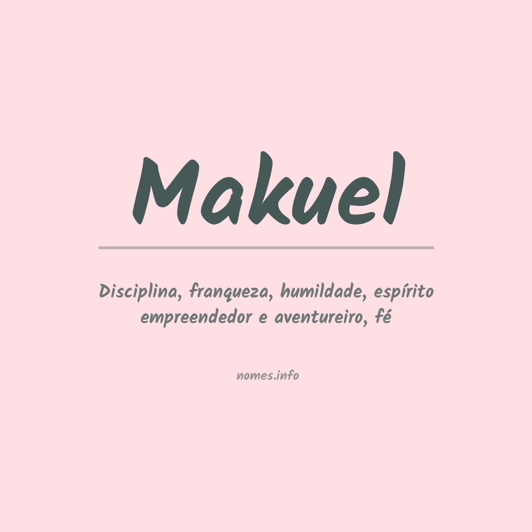 Significado do nome Makuel