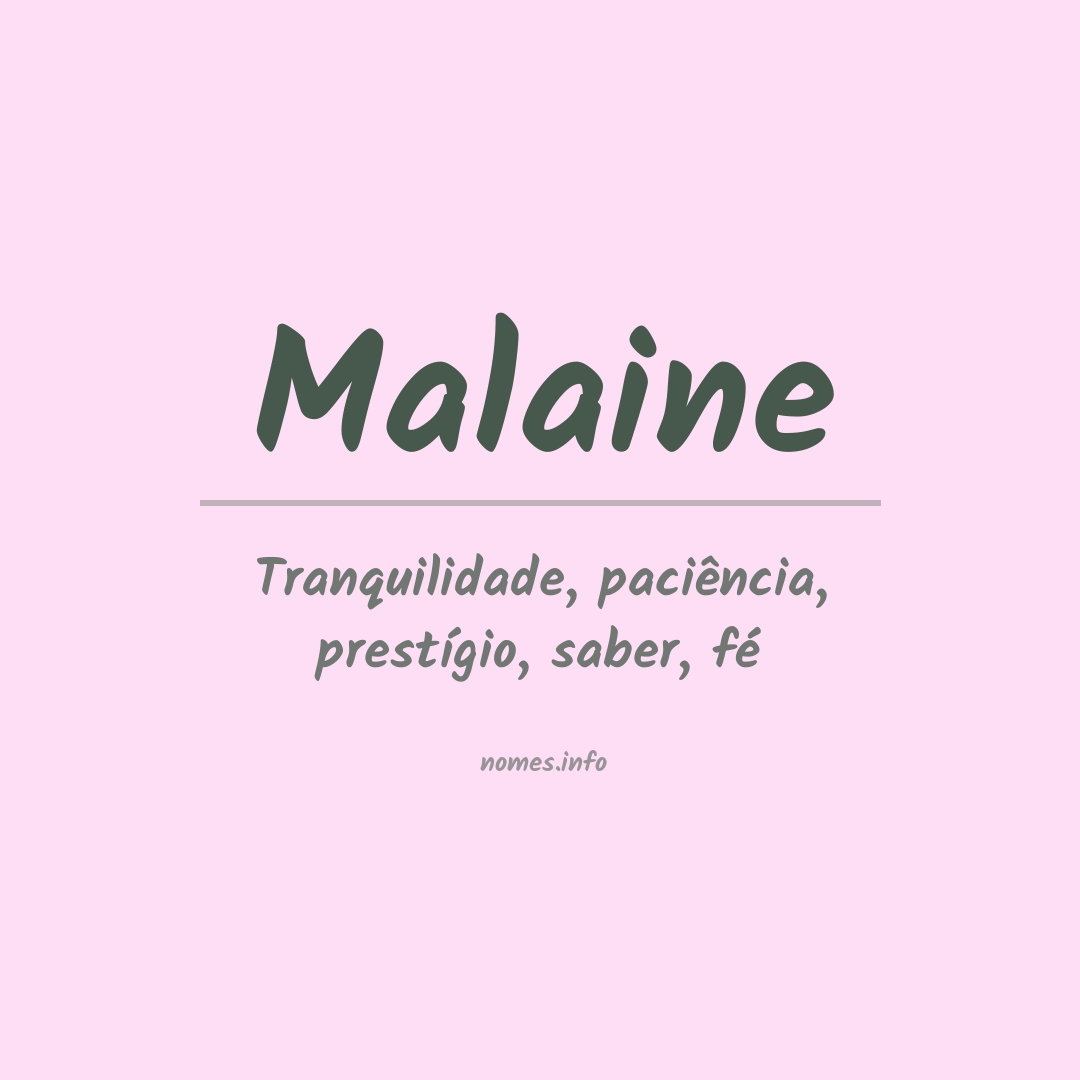 Significado do nome Malaine