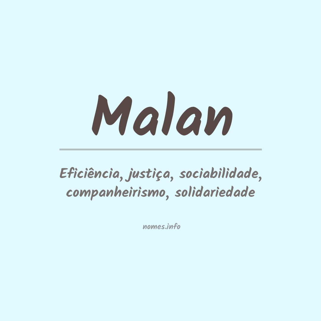 Significado do nome Malan