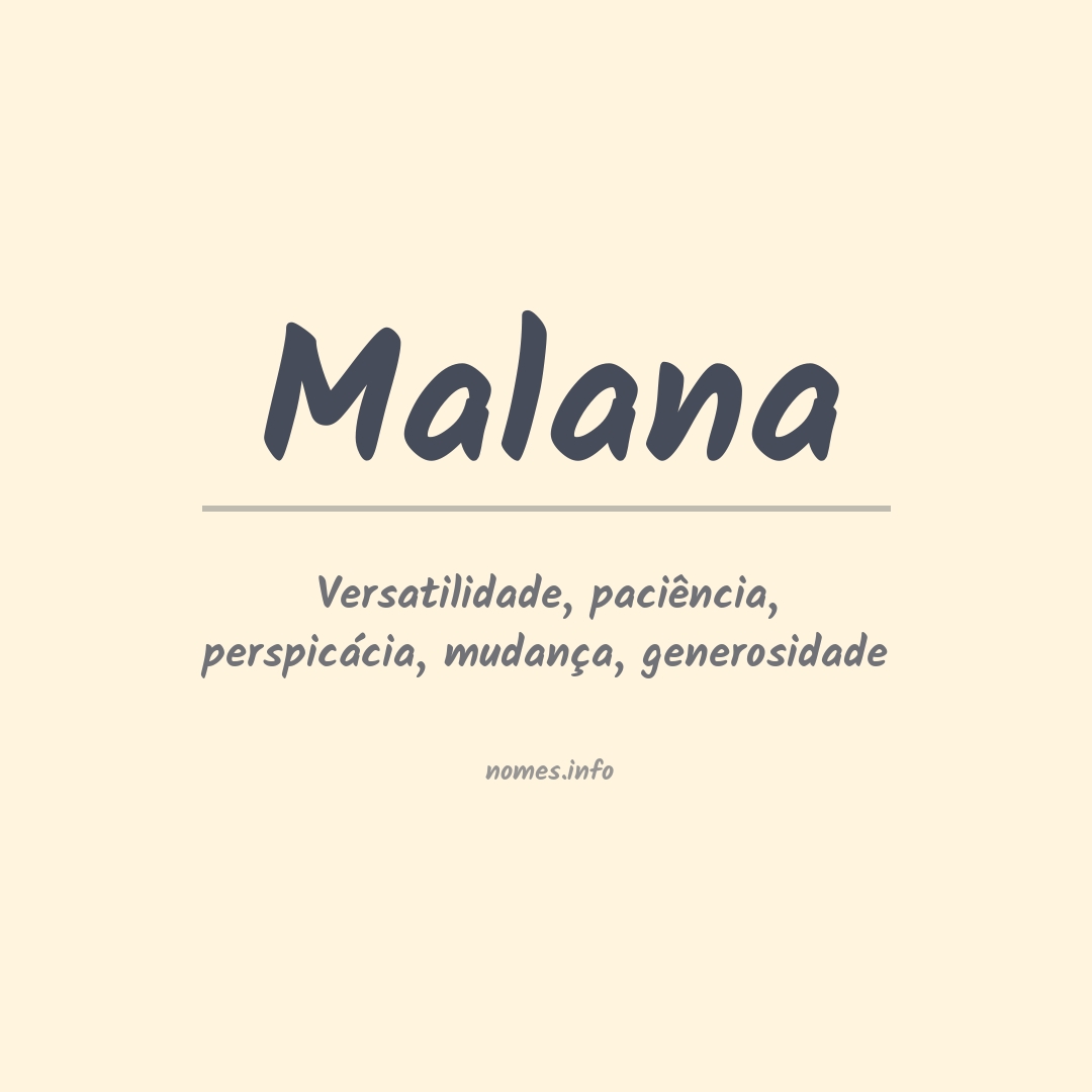 Significado do nome Malana