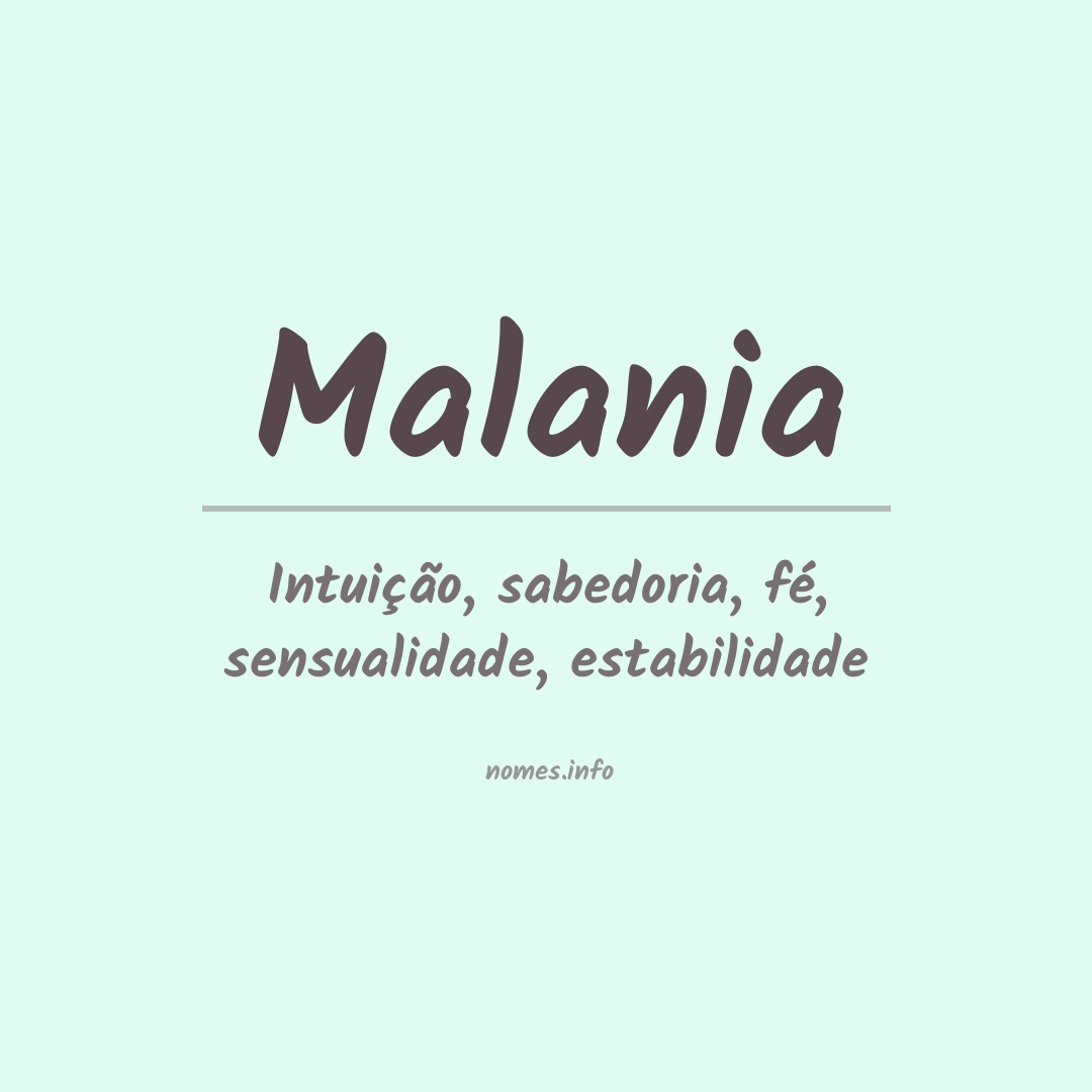 Significado do nome Malania