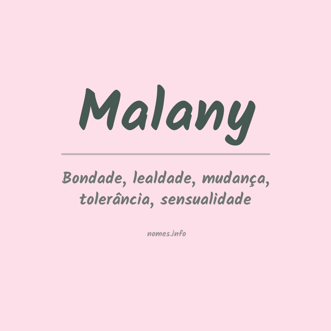 Significado do nome Malany