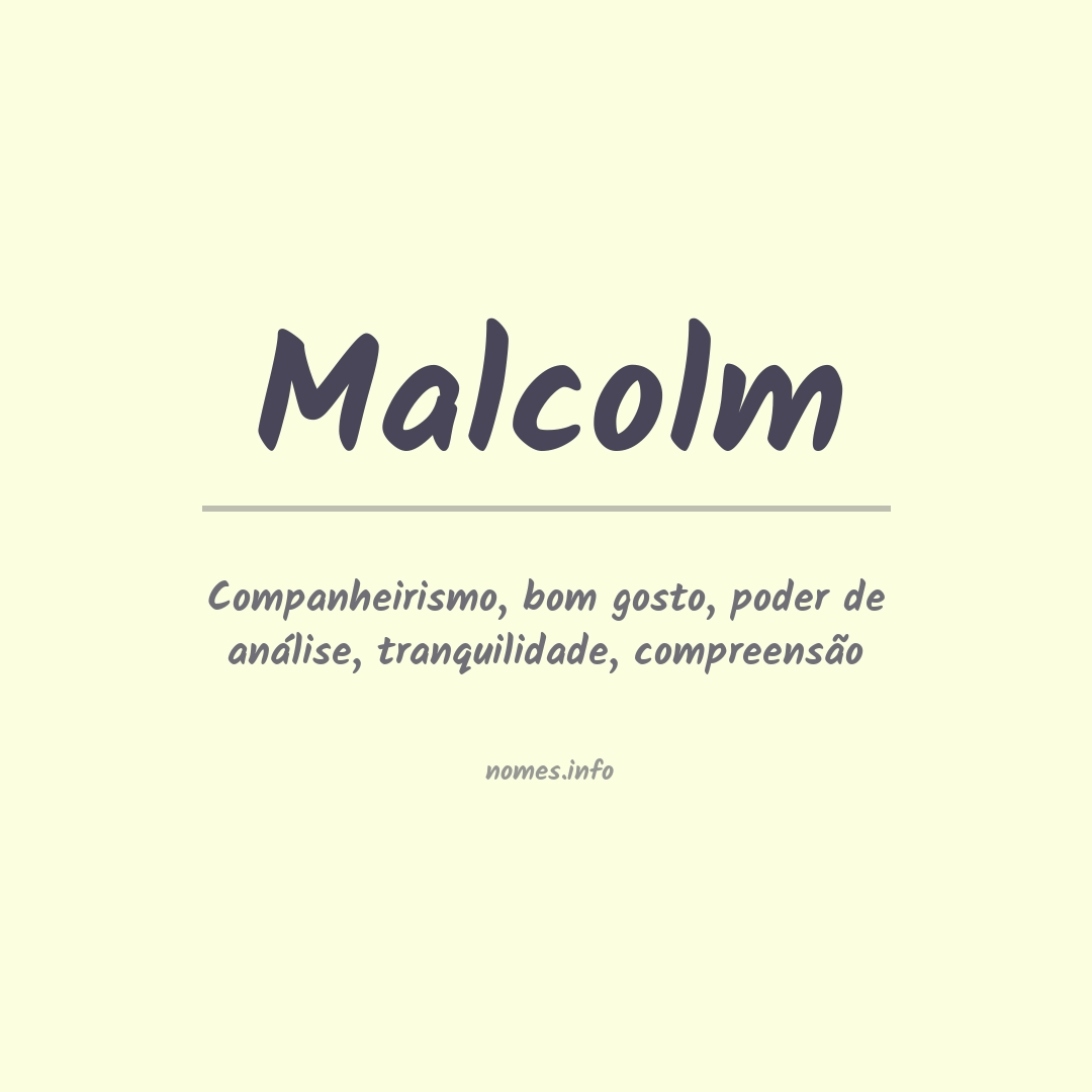 Significado do nome Malcolm