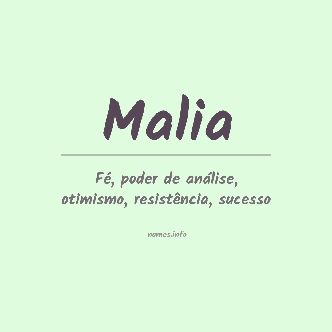 Significado do nome Malia