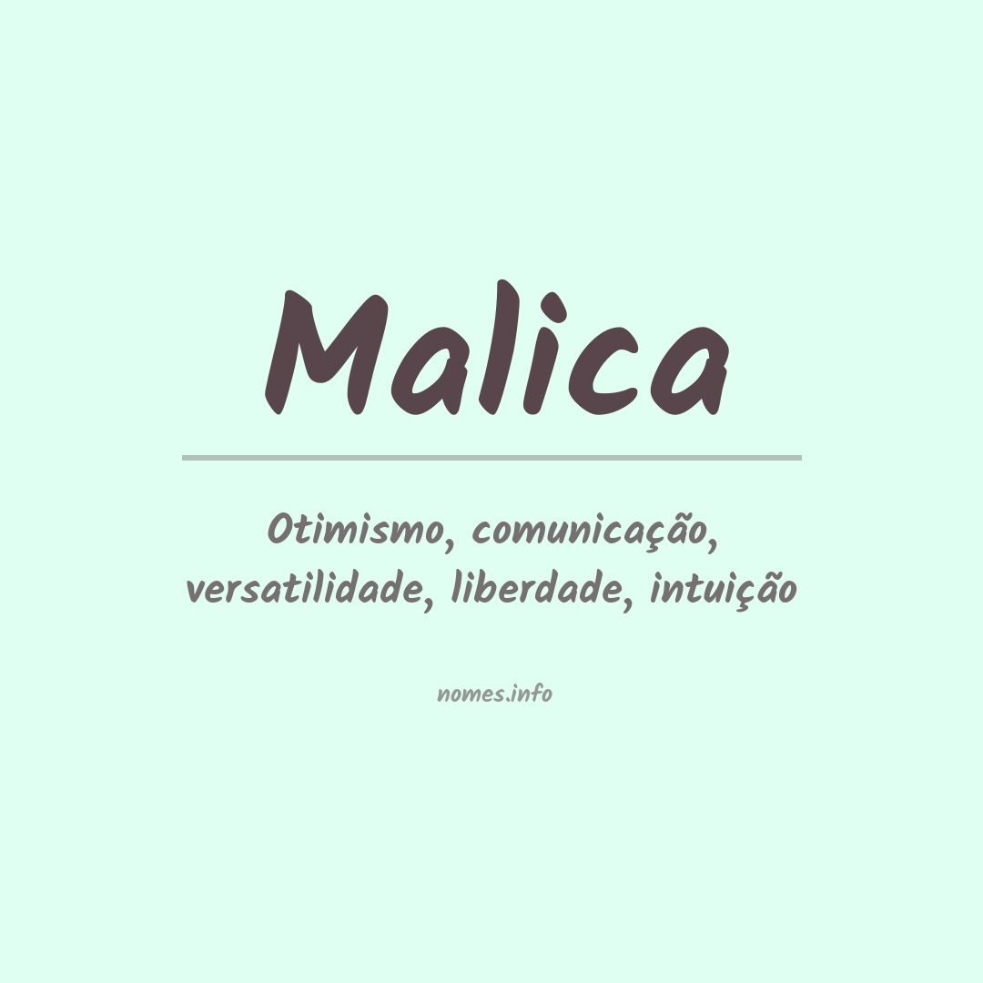 Significado do nome Malica