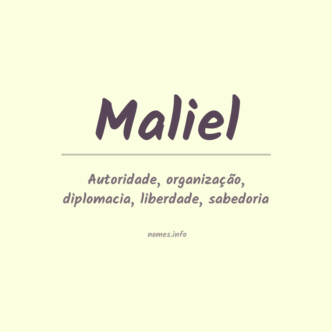 Significado do nome Maliel