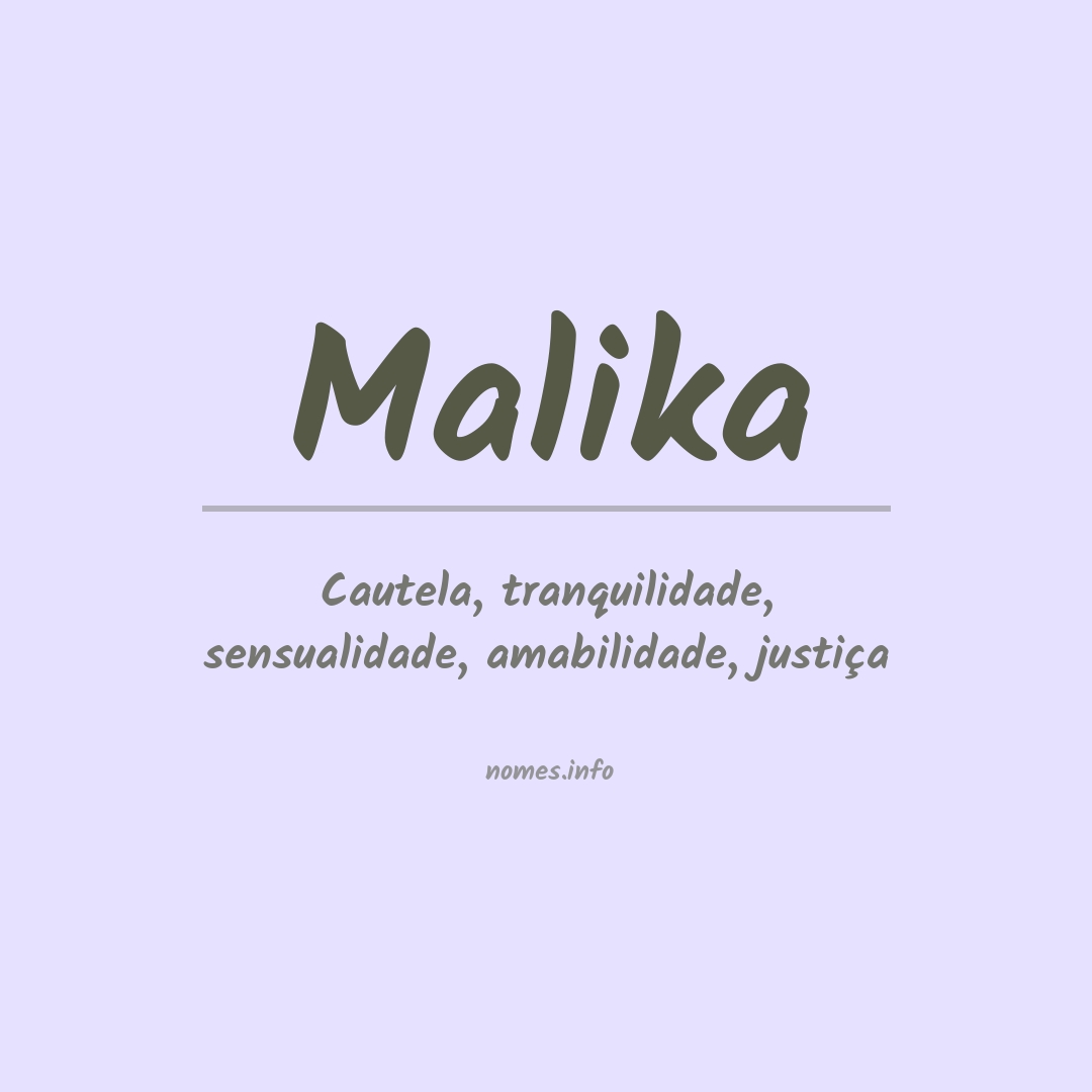 Significado do nome Malika