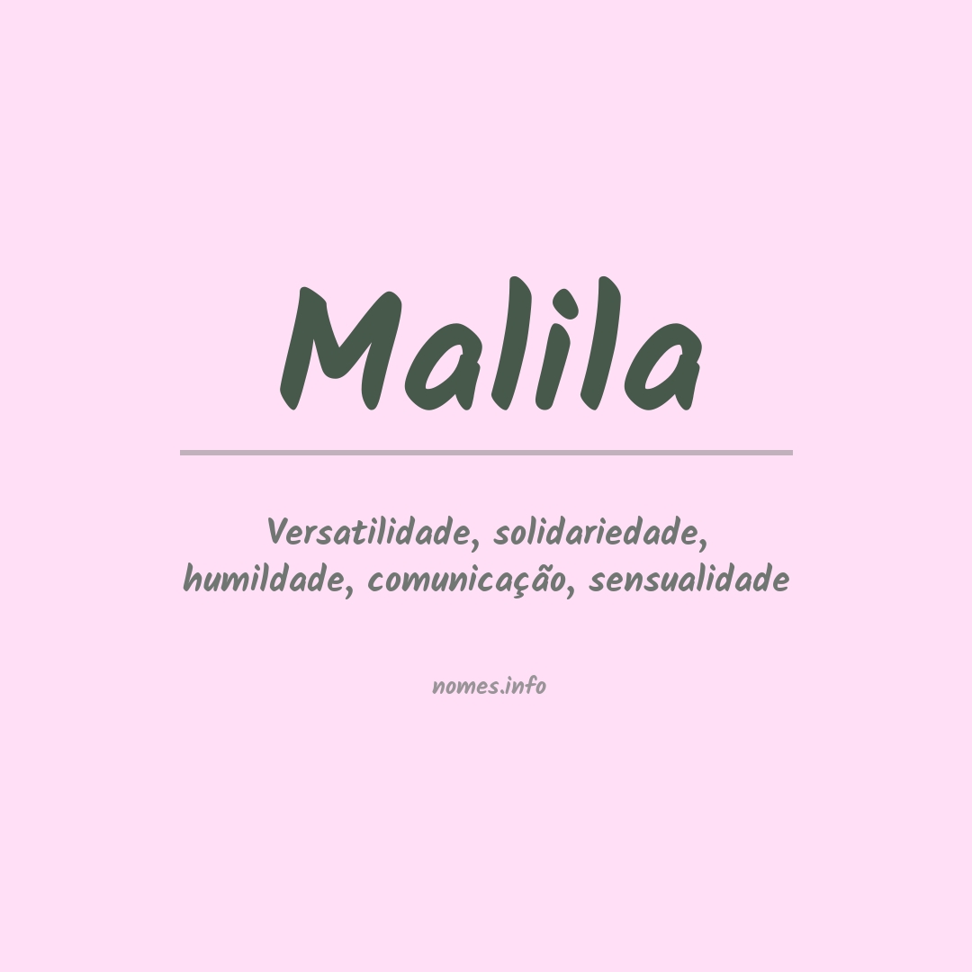 Significado do nome Malila