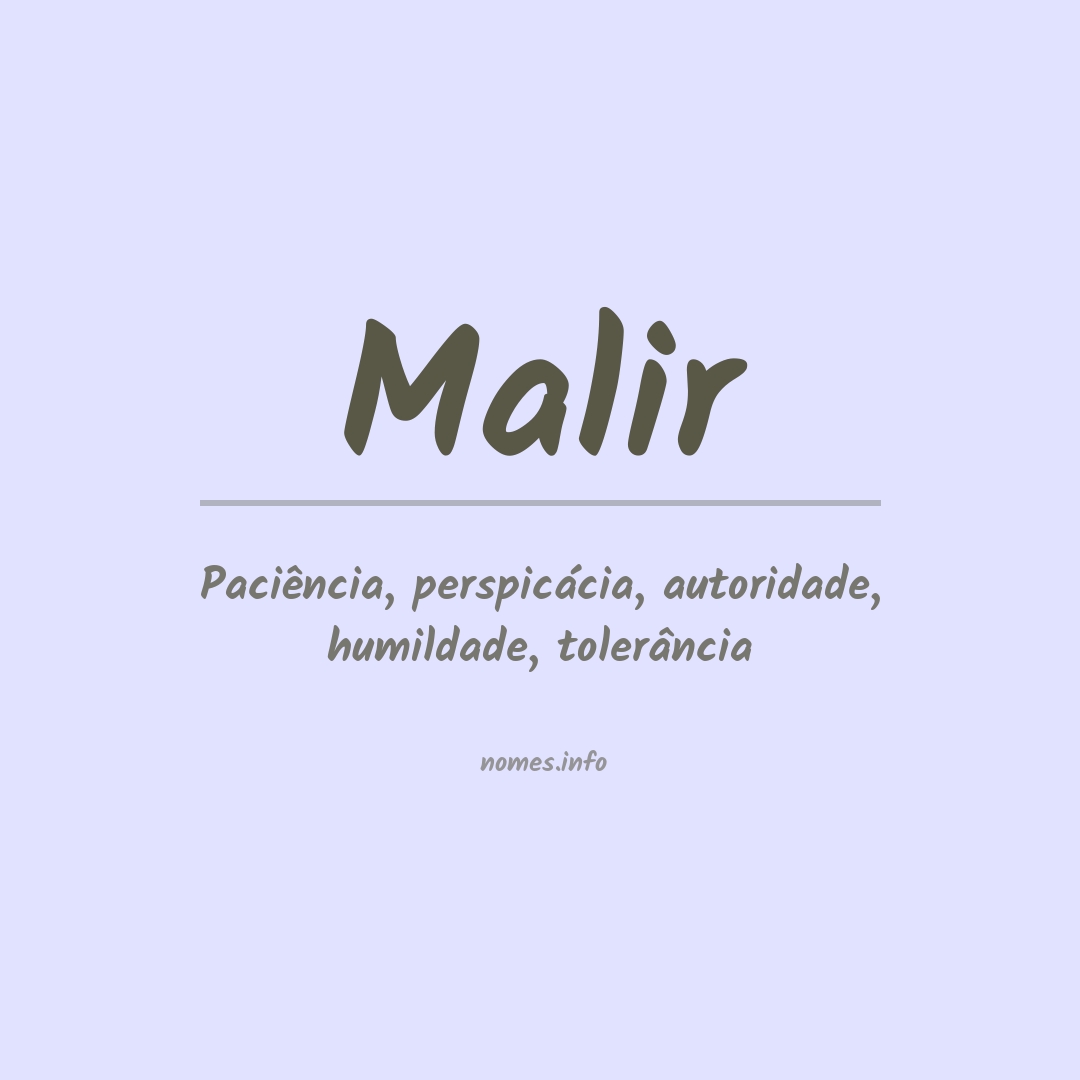 Significado do nome Malir