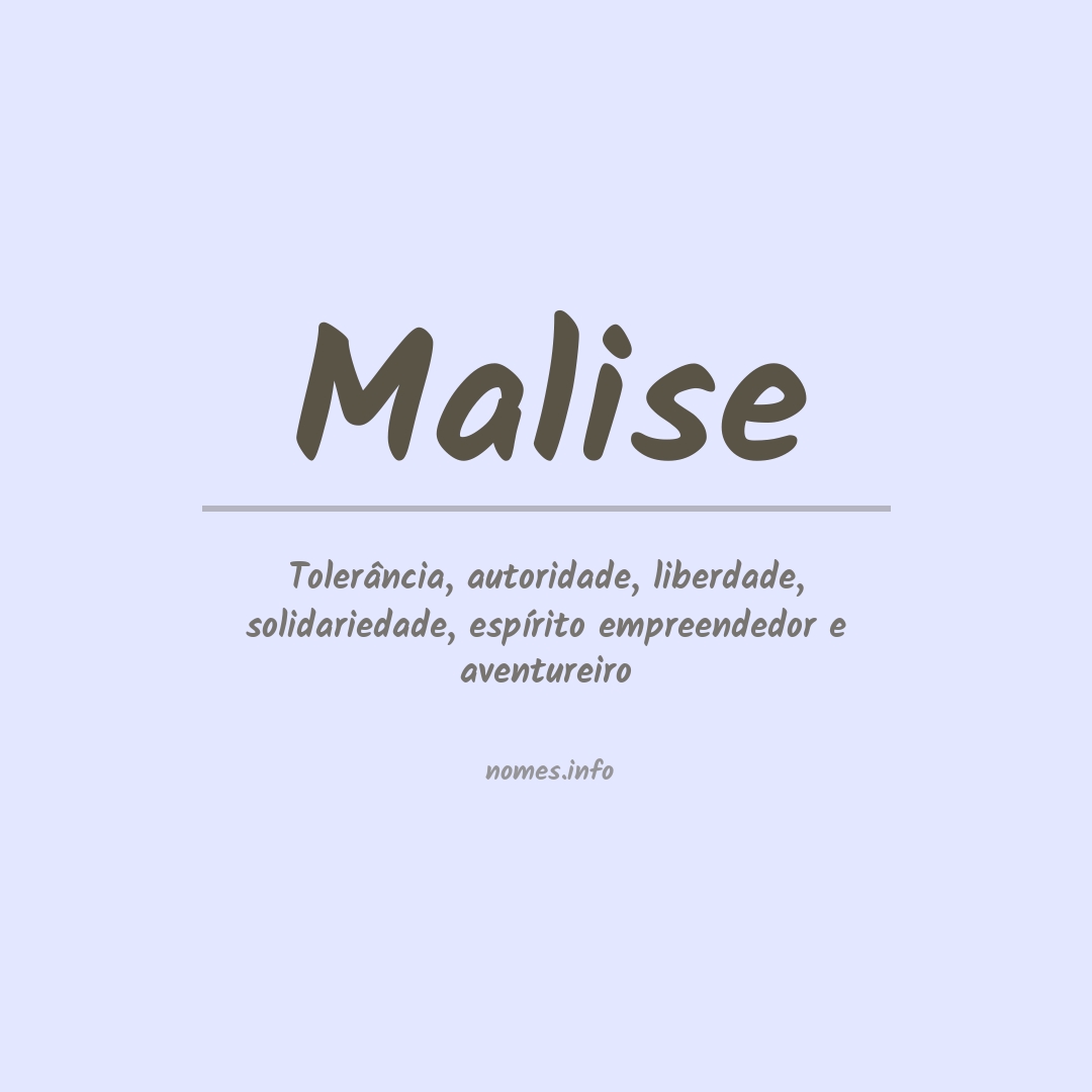 Significado do nome Malise