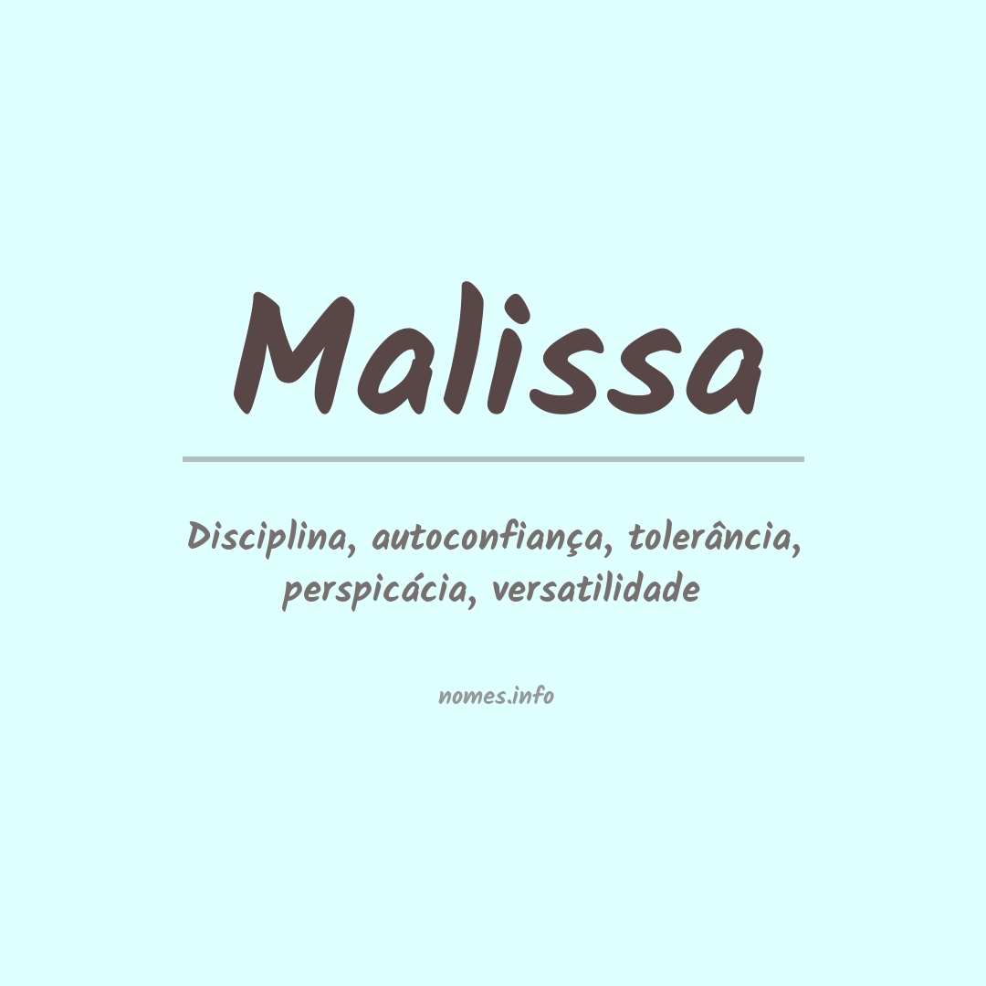 Significado do nome Malissa