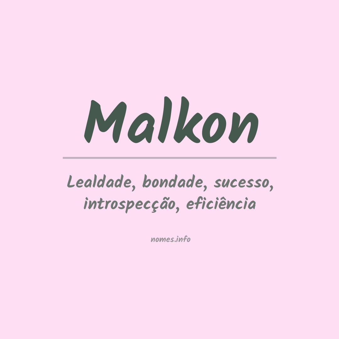 Significado do nome Malkon