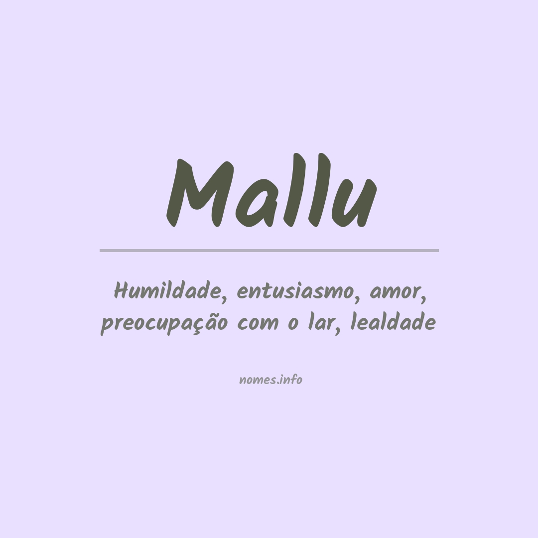 Significado do nome Mallu