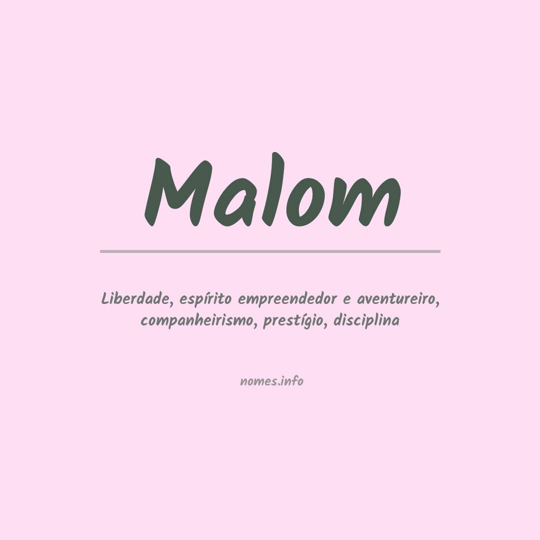 Significado do nome Malom