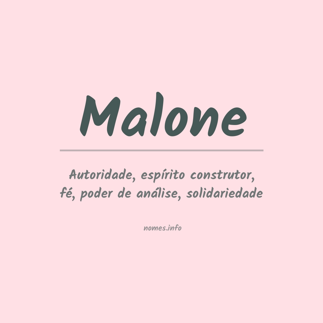 Significado do nome Malone