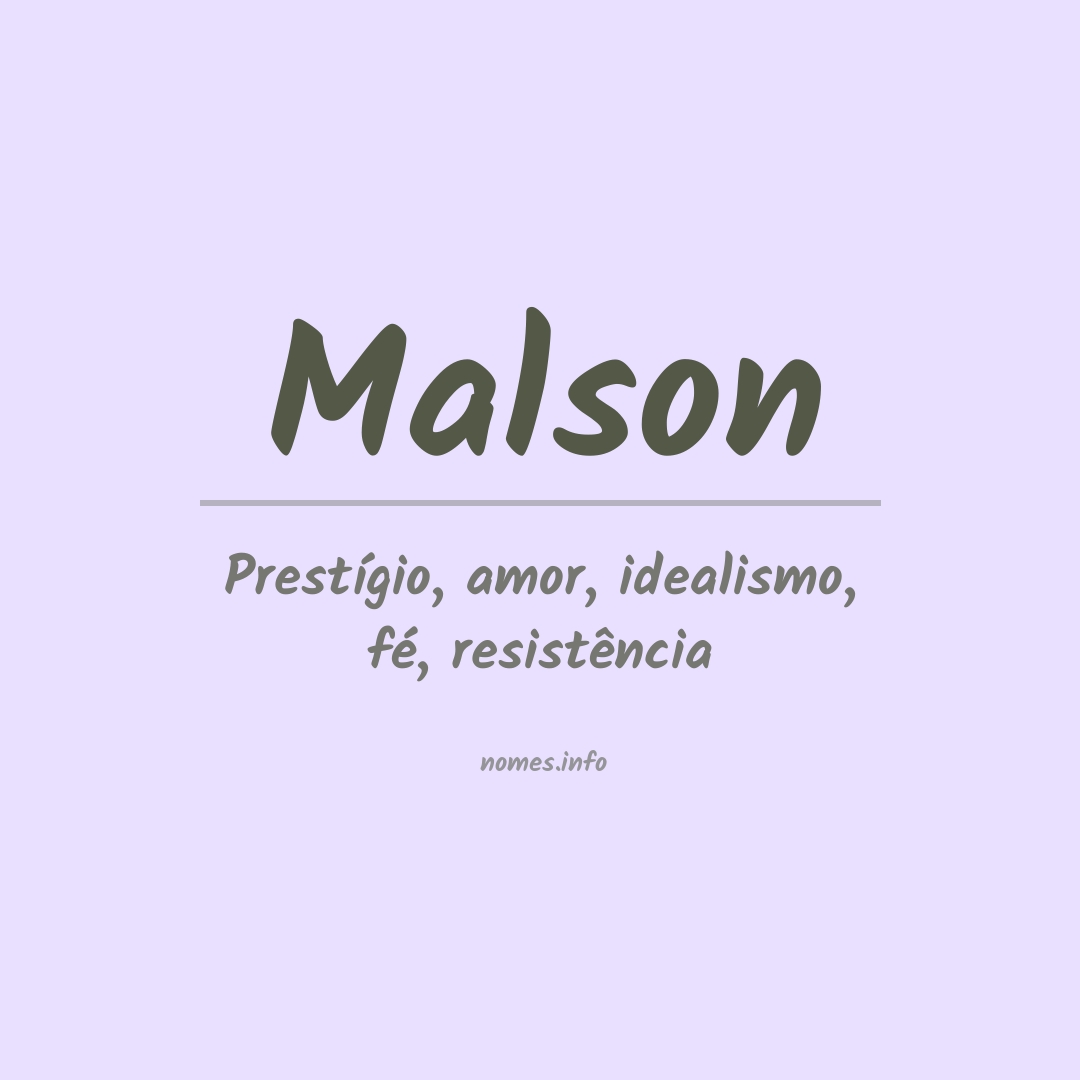 Significado do nome Malson