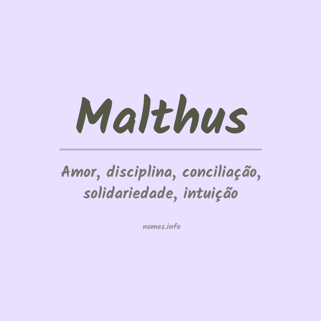 Significado do nome Malthus