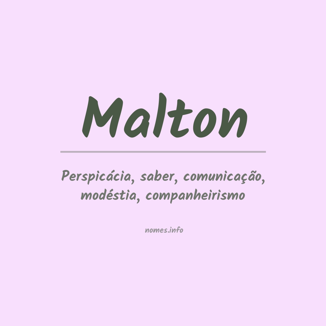 Significado do nome Malton