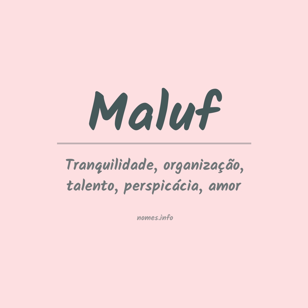 Significado do nome Maluf