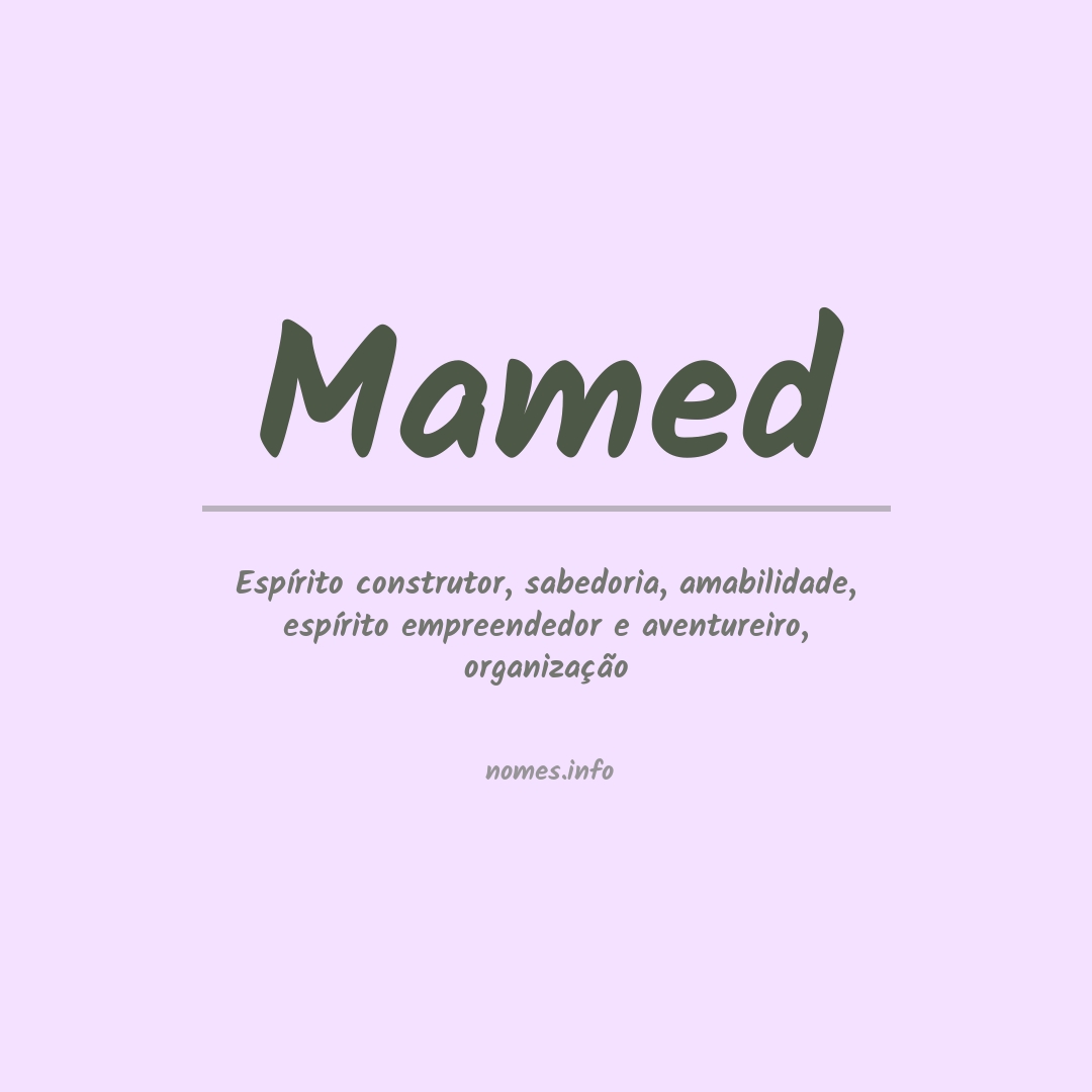 Significado do nome Mamed
