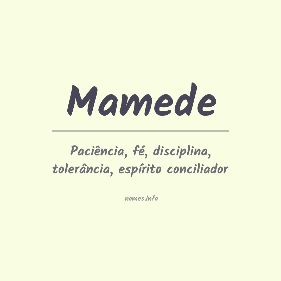 Significado do nome Mamede